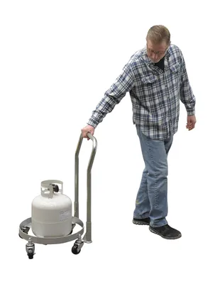 Vestil DRUM-TRI-H-HDL Steel Drum Dolly with Handle Three Tier