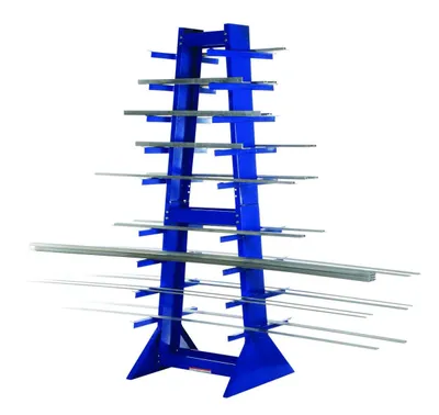 Vestil DSHZ-4 Steel Double Sided Horizontal Bar Rack 4