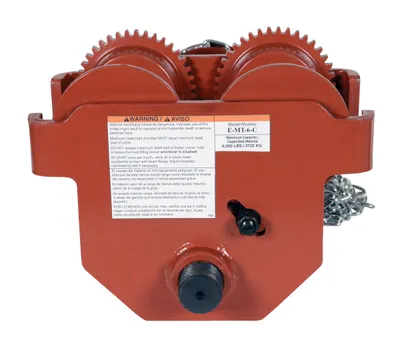Vestil E-MT-6-C Steel Geared Eye Manual Trolley 3