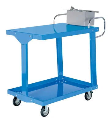 Vestil EASY-A-2436-WT Steel Easy Access Stock Truck with Work Table 2