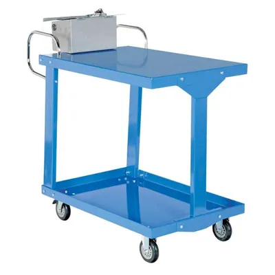 Vestil EASY-A-2436-WT Steel Easy Access Stock Truck with Work Table (1)