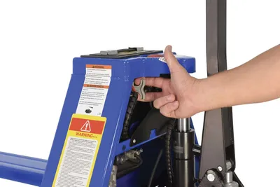 Vestil EPT-2748-30 pallet jack shown from an alternate angle