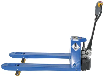 Vestil EPT-S-2748-40 pallet jack shown from an alternate angle