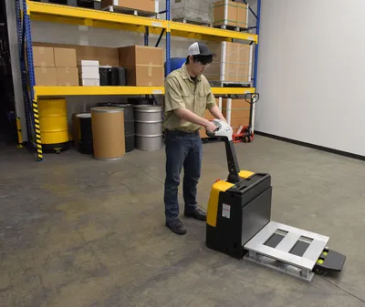 Vestil EPT-SF-1232-26 pallet jack shown from an alternate angle