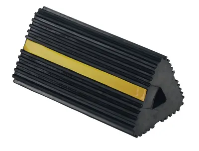 Vestil EX-13 wheel chock shown from an alternate angle
