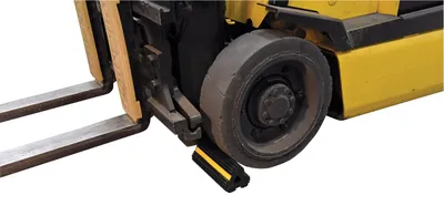 Vestil EX-4 wheel chock shown from an alternate angle