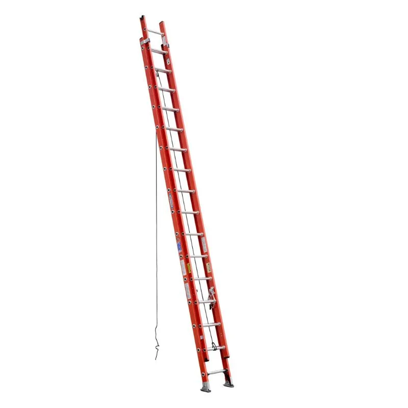 Vestil EXL-32 Fiberglass Extension Ladders with Aluminum Rings