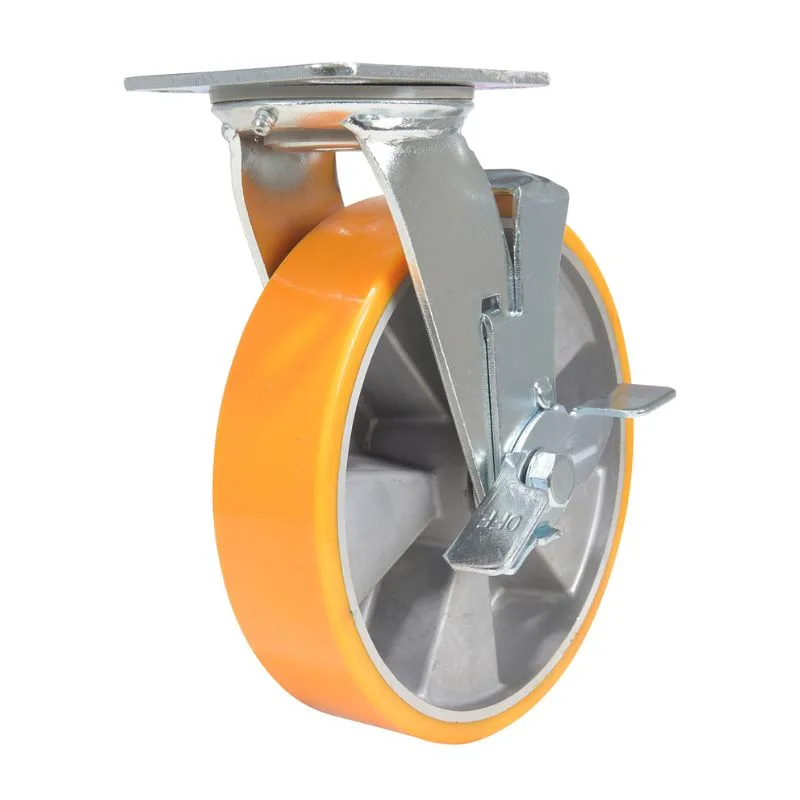 Vestil CST-VE-8X2PUA-SWB Polyurethane Swivel With Brake Caster
