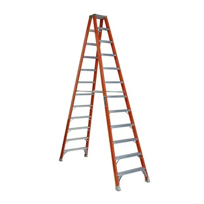 Vestil FBTFL-12 Fiberglass Twin Front Ladder