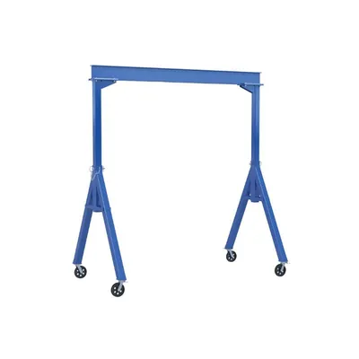 Vestil FHS-2-20-VG Steel Fixed Gantry Crane with V-Groove Cast Iron Casters