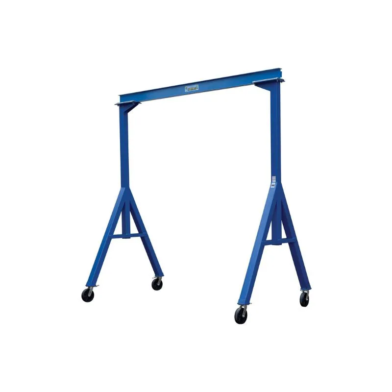 Vestil FHS-4-10 Steel Fixed Gantry Crane with Glass Filled Nylon Casters