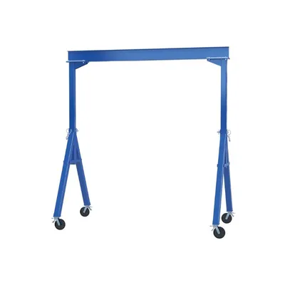 Vestil FHS-4-10-TLC Steel Fixed Gantry Crane with Total Locking Glass Filled Nylon Casters