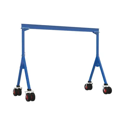 Vestil FHS-4-15-PNU Steel Fixed Height Gantry Crane with Pneumatic Rubber Casters