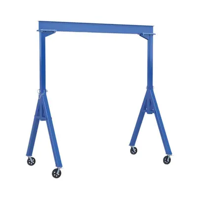 Vestil FHS-4-15-VG Steel Fixed Gantry Crane with V-Groove Cast Iron Casters