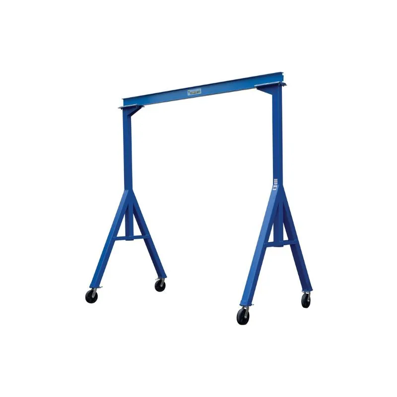 Vestil FHS-4-20 Steel Fixed Gantry Crane with Glass Filled Nylon Casters