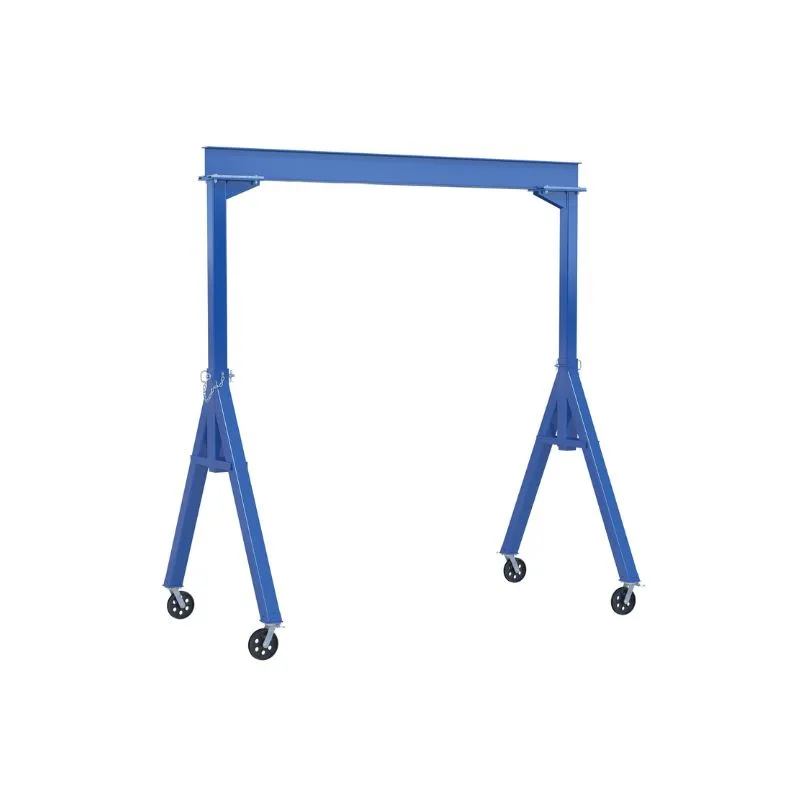 Vestil FHS-4-20-VG Steel Fixed Gantry Crane with V-Groove Cast Iron Casters