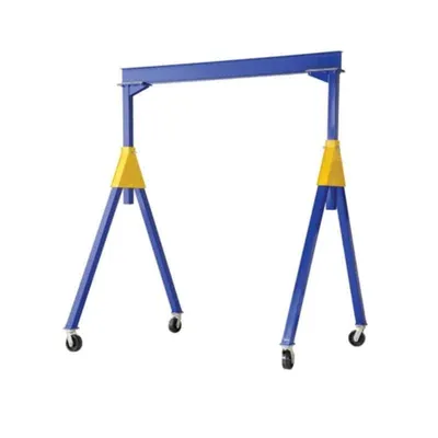 Vestil FHSN-2-10 Steel Knockdown Fixed Gantry Crane with Glass Filled Nylon Casters