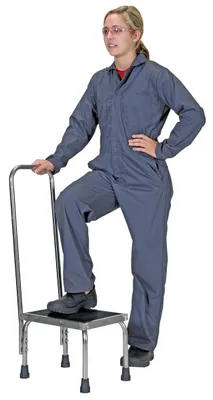 Vestil FT-SS-1HR step stool shown from an alternate angle