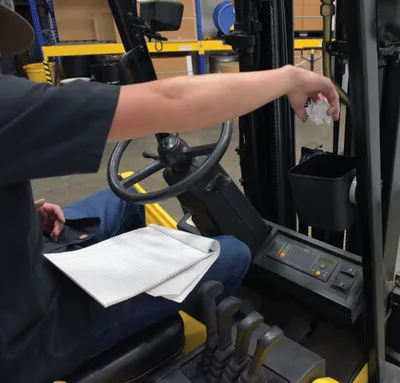 Vestil FTA-P-MSB-198 forklift attachment shown from an alternate angle