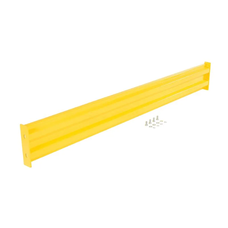 Vestil GR-F2R-BO-7-YL Steel 2 Ribbed Bolt On Style Guard Rail
