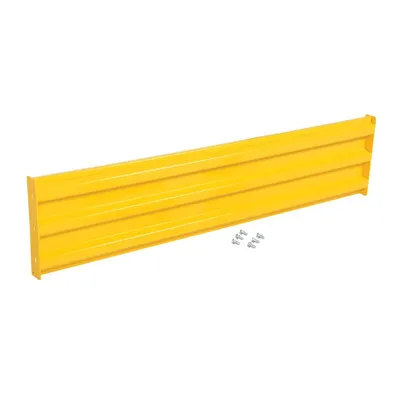 Vestil GR-F3R-BO-6-YL Steel 3 Ribbed Bolt On Style Guard Rail