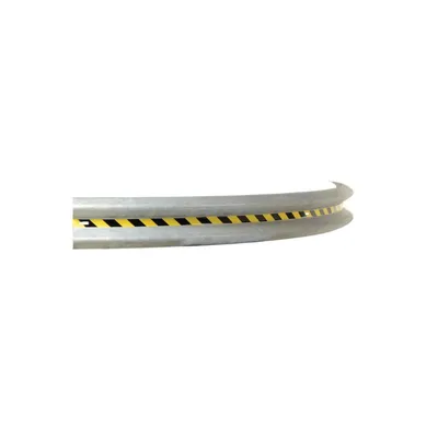 Vestil GR-H2R-CRV-BO-12-HDG Galvanized Steel Curved Guard Rail