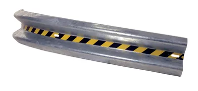 Vestil GR-H2R-CRV-BO-8-HDG Galvanized Steel Curved Guard Rail 1