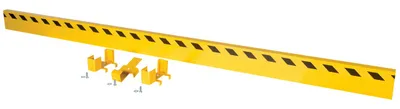 Vestil GR-STC8-DI-12-YL Steel Channel Guard Rail with Bracket