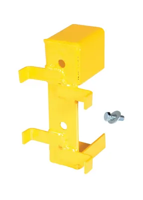 Vestil GR-STC8-DI-BKT-YL Steel Channel Drop In Guard Rail Mounting Bracket 1