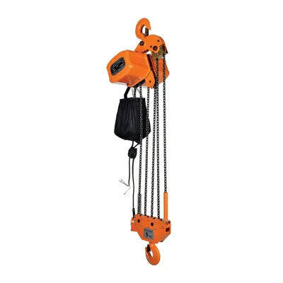 Vestil H-10000-3 Steel Economy Chain Hoist with Chain Container 3 Phase 10000 Lb. Capacity