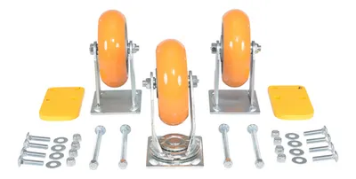 Vestil H-CK3-C13C Elastic Polyurethane Caster Kit 2