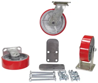 Vestil H-CK3-PU6-2 caster wheel shown from an alternate angle