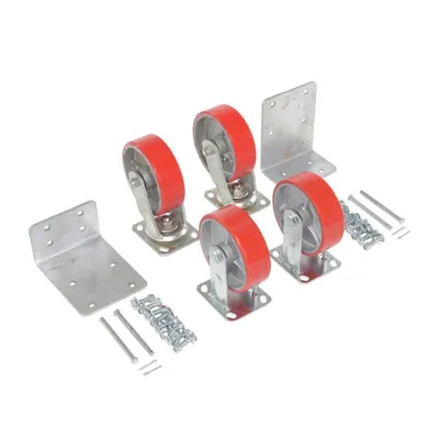 Vestil H-CK4-PU6-2 Poly On Steel Caster Kit