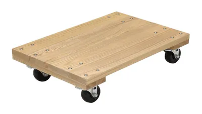 Vestil HDOS-1624-9-NM Hardwood Solid Deck Dolly