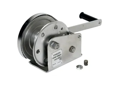 Vestil HWSS-1800-NR manual winch shown from an alternate angle