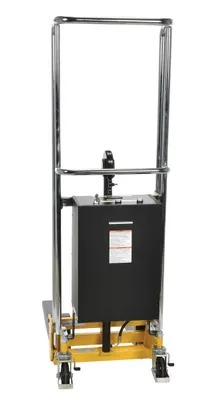 Vestil HYD-10-DC pallet stacker shown from an alternate angle