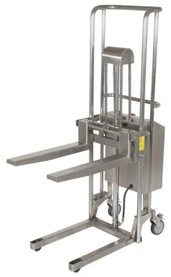 Vestil HYD-10-DC-SS hand truck shown from an alternate angle