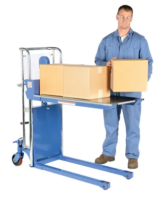 Vestil HYD-5-EP pallet stacker shown from an alternate angle