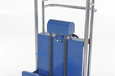 Vestil HYD-5-LP roll lifters and transporter shown from an alternate angle