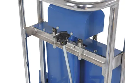 Vestil HYD-5-LP roll lifters and transporter shown from an alternate angle