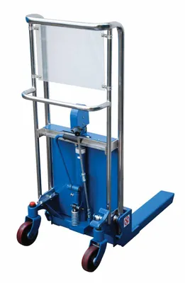 Vestil HYD-5 pallet stacker shown from an alternate angle