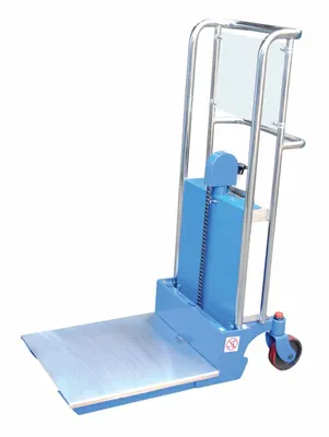 Vestil HYD-5 pallet stacker shown from an alternate angle