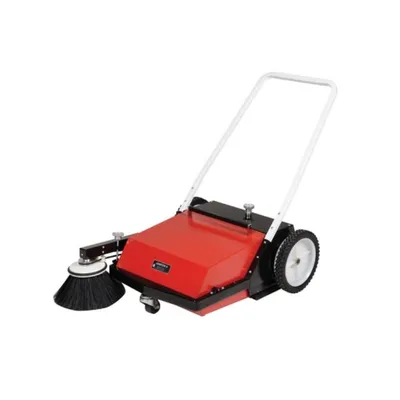 Vestil JAN-II Steel Belt Driven Manual Brush Sweeper 10 Gallon Capacity