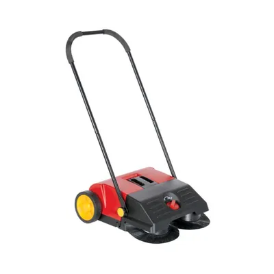 Vestil JAN-SM Plastic/Steel Small Gear Driven Manual Brush Sweeper 6 Gallon Capacity