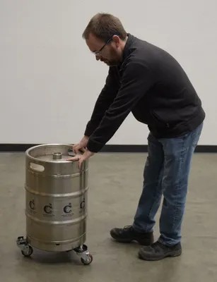 Vestil KT-S-16-200-BK Steel Keg Transport Skate