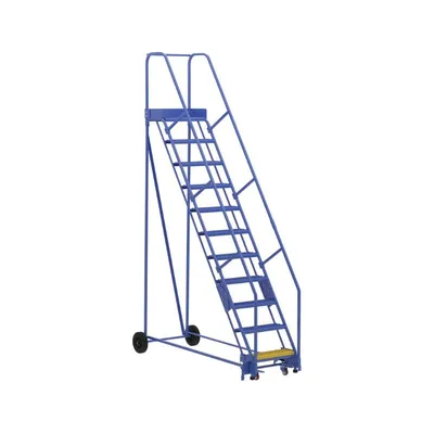 Vestil LAD-11-14-G Steel Rolling Warehouse Ladder