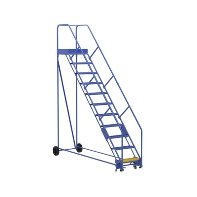 Vestil LAD-11-21-G-EZ Steel Rolling Warehouse Ladder