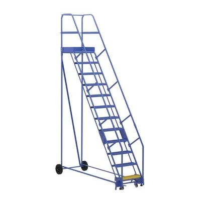 Vestil LAD-12-21-G Steel Rolling Warehouse Ladder