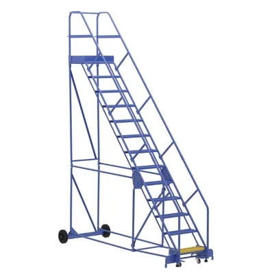 Vestil LAD-12-21-P-EZ Steel Rolling Warehouse Ladder