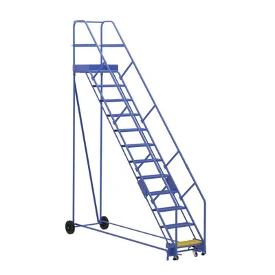Vestil LAD-12-21-P-EZ Steel Rolling Warehouse Ladder